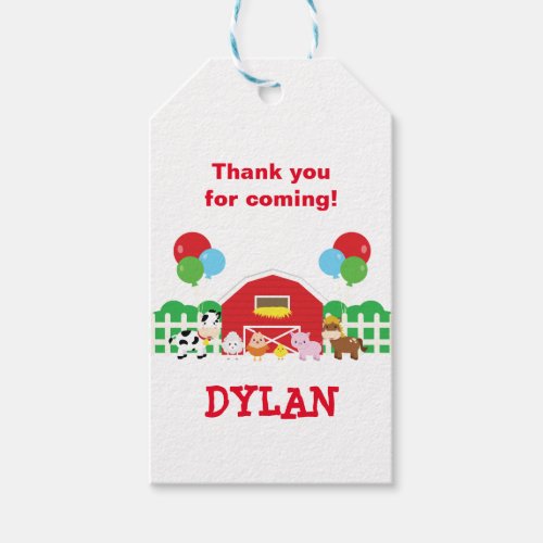 Farm Animals Gift Tags