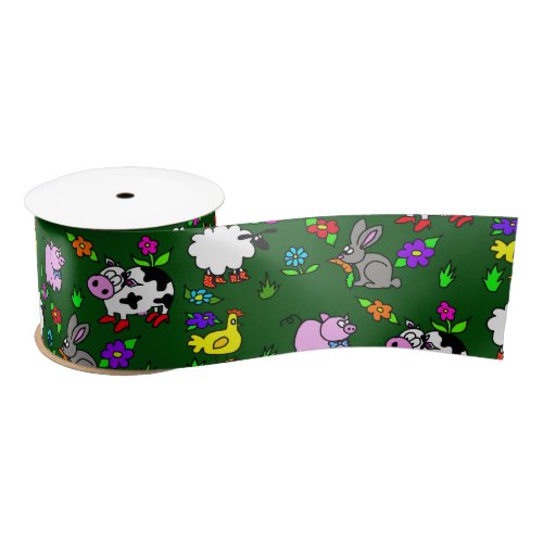 Farm Animals Green Ribbon