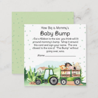 Farm Animals Green Tractor Baby Bump Game Enclosure Card
