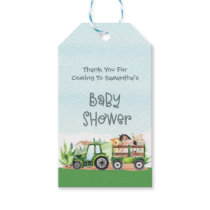Farm Animals Green Tractor Boys Baby Shower  Gift Tags