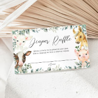 Farm Animals Greenery Barnyard Baby Diaper Raffle