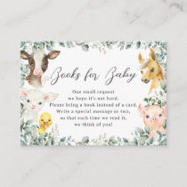 Farm Animals Greenery Barnyard Books for Baby Enclosure Card