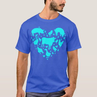 Farm Animals Heart friends T-Shirt
