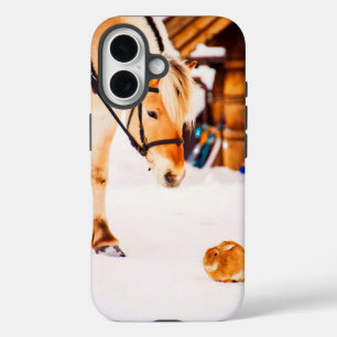 Farm animals horse rabbit iPhone 16 case
