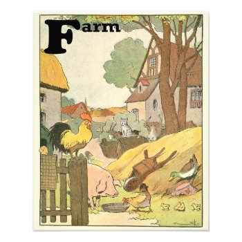 Farm Animals Illustrated Alphabet Photo Print by kidslife at Zazzle