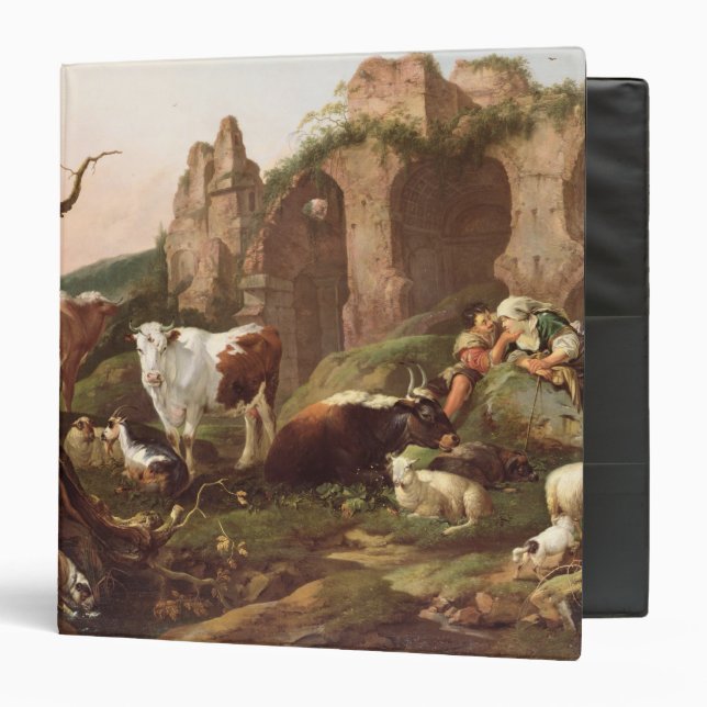 Farm animals in a landscape, 1685 binder (Front/Inside)