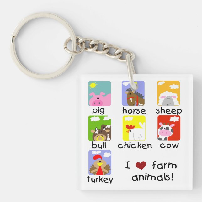 Farm Animals Keychain (Front)
