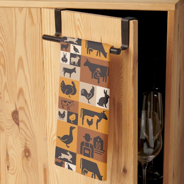 Farm Animals Kitchen Towel (Thirds Fold)