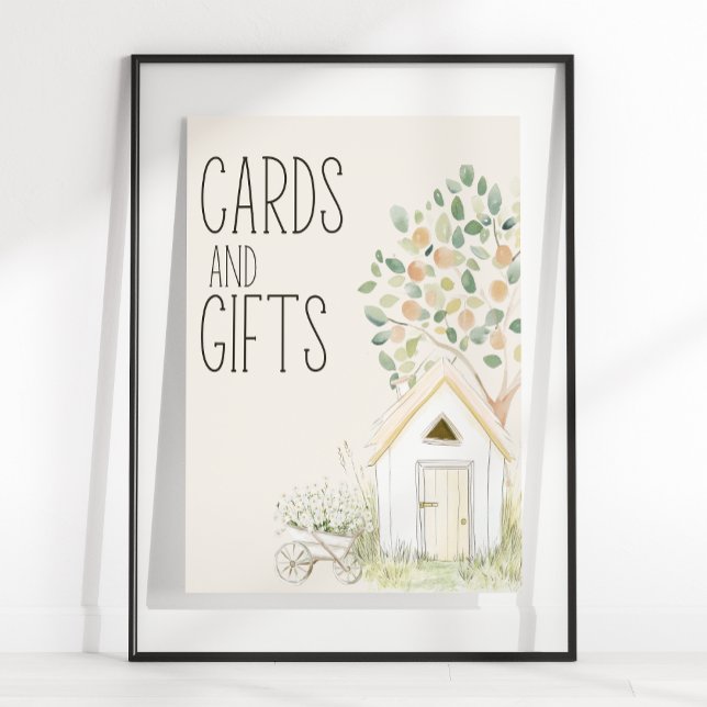 Farm Animals Meadow Baby Shower Cards Gifts Sign (Creator Uploaded)