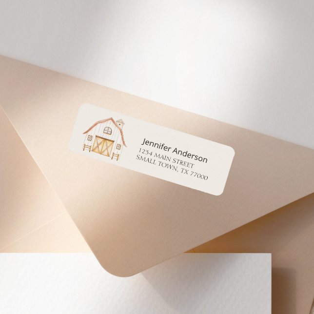 Farm Animals Meadow Friends Baby Shower Address Label (Creator Uploaded)