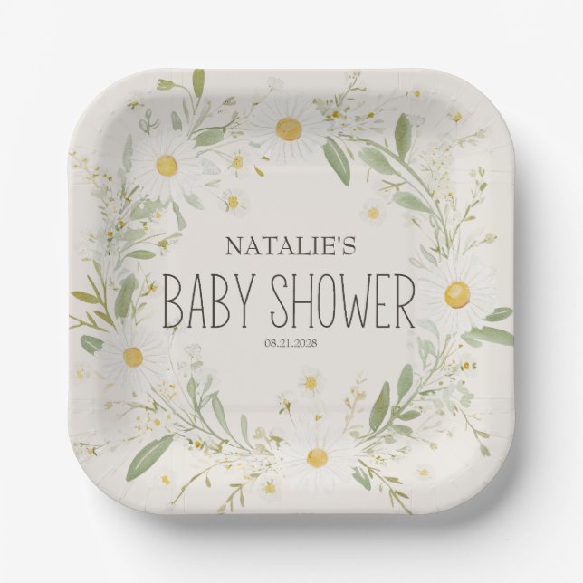 Farm Animals Meadow Friends Baby Shower Paper Plates (Front)