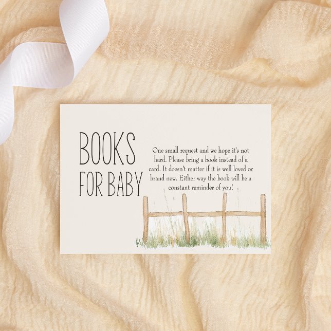Farm Animals Meadow Friends Books For Baby Shower Note Card (Creator Uploaded)