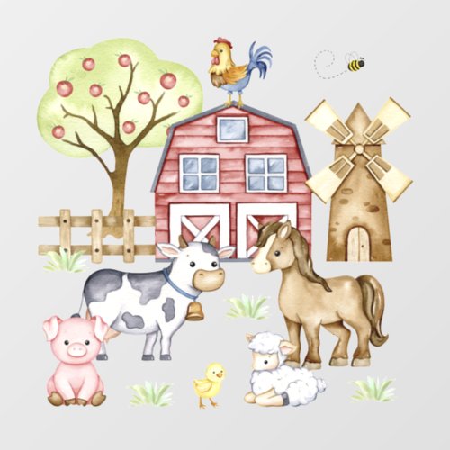 Farm Animals Nursery Wall Decal