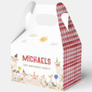 Farm Animals Party Favor Box