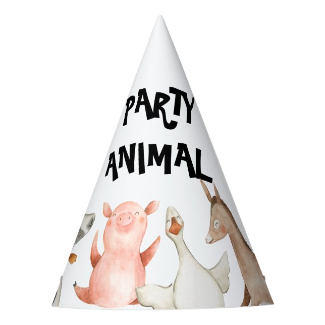 Farm Animals Party Hats (Front)