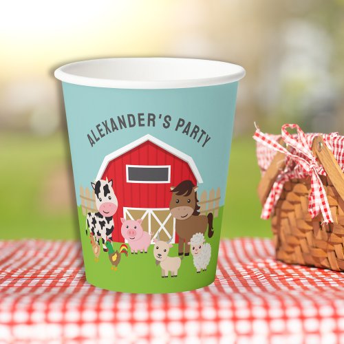 FARM ANIMALS PARTY  PAPER CUPS