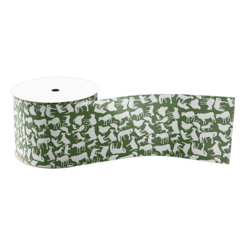 Farm Animals Pattern Grosgrain Ribbon