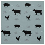 Farm Animals Pattern (Light) Fabric