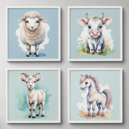 Farm Animals Photo Tile