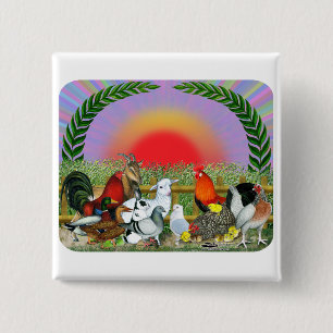 Farm Animals Pinback Button
