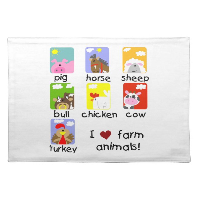 Farm Animals Placemat (Front)
