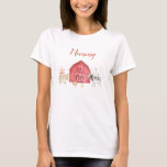 Farm Animals & Red Barn Birthday Family T-Shirt<br><div class="desc">Farm Animals & Red Barn Birthday Party Family Matching T-Shirt For Mommy</div>