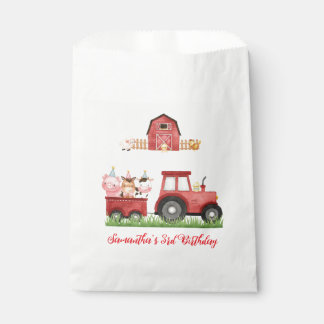 Farm Animals Red Boy Barnyard Birthday Party Favor Bag