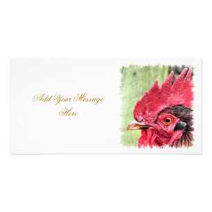 FARM ANIMALS, ROOSTER CARD