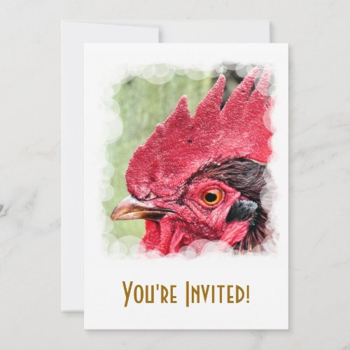 FARM ANIMALS ROOSTER INVITATION