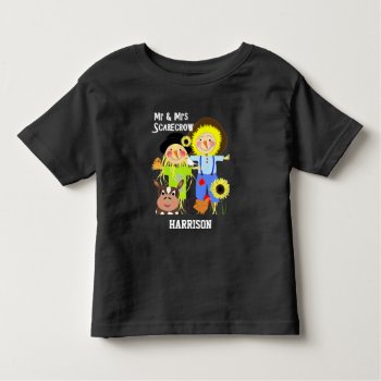 Farm Animals Scarecrows Kids Cute  Toddler T-shirt by Flissitations at Zazzle