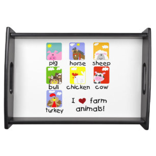 Farm Animals Serving Tray