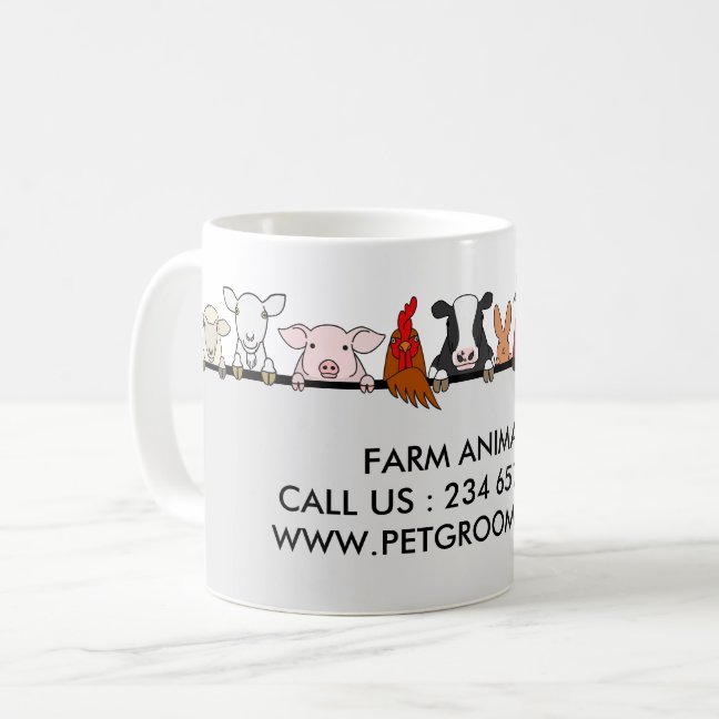 Farm Animals Sheep Chicken Cow customer Coffee Mug