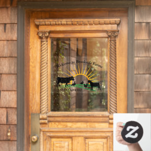 Farm Animals Sunrise Window Cling