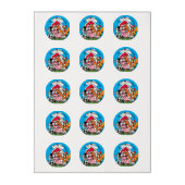 Farm Animals Themed Baby Shower Cupcake Edible Frosting Rounds (Sheet)