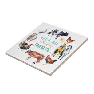 Farm animals These are a few of my watercolor Ceramic Tile