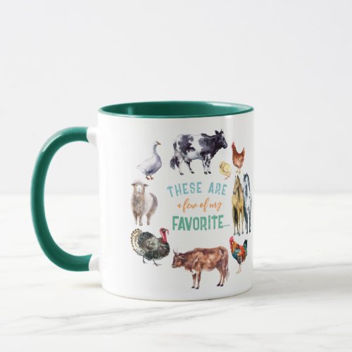 Farm animals These are a few of my watercolor Mug