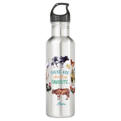 Farm animals These are a few of my watercolor Stainless Steel Water Bottle