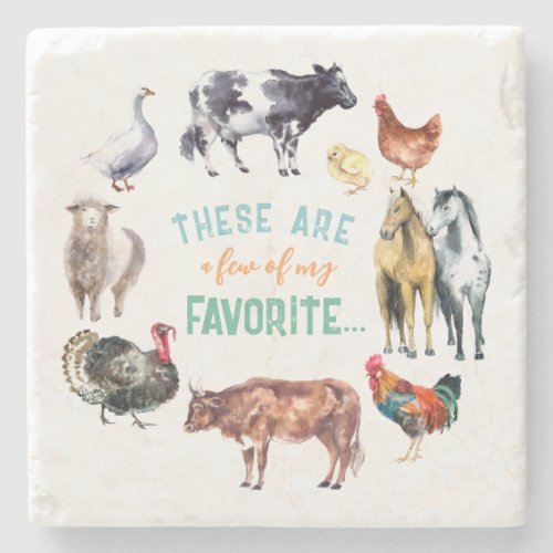 Farm animals These are a few of my watercolor Stone Coaster