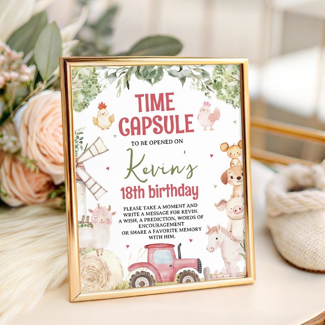 Farm Animals Time Capsule Table Sign (Creator Uploaded)