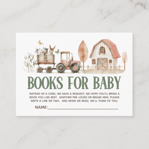 Farm Animals Tractor Barn Books Baby Enclosure Card