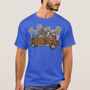 Farm Animals Truck Farmer Chrysanthemum Flower T-Shirt