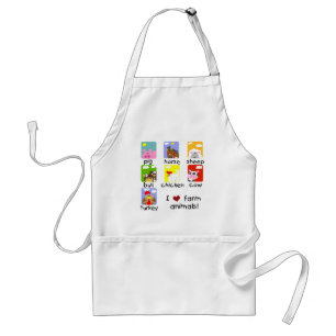 Farm Animals Tshirts and Gifts Adult Apron