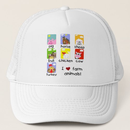 Farm Animals Tshirts and Gifts Trucker Hat