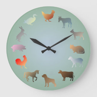 Farm Animals Wall Clock