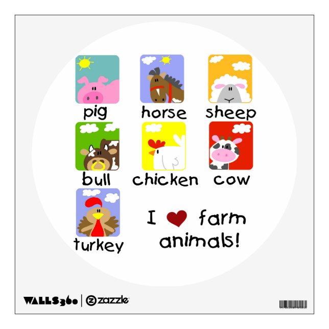 Farm Animals Wall Sticker (Front)
