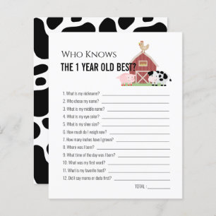 Farm Animals Who Knows 1yo Best 1st Birthday Game