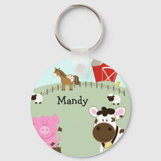 Farm Babies Barnyard Favor or Name Tag KEYCHAIN