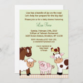 Farm Babies Farm Animals Baby Shower Invitations (Front/Back)