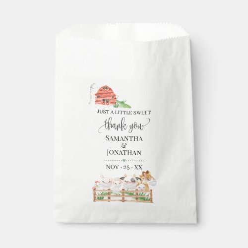 Farm Baby Animals Baby Shower Favor Bag