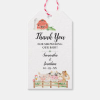 Farm Baby Animals Baby Shower Favor Gift Tags